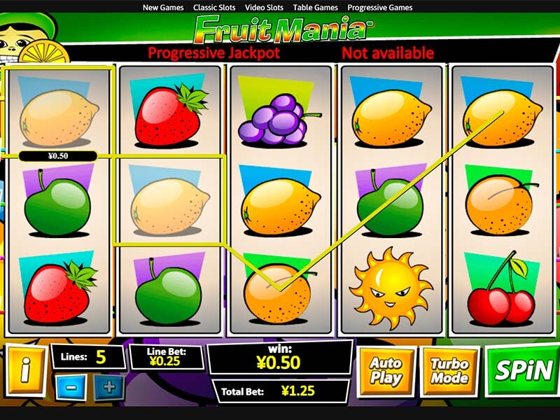Fruit Mania Spielautomat: Spielübersicht